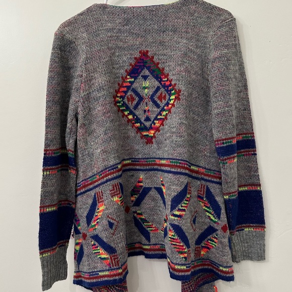Rocks & Indigo Open cardigan with Aztec design Size Small - Picture 7 of 8